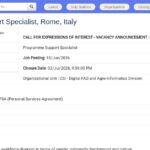 Spécialiste Support Programme – Rome