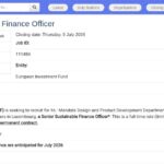 Senior Sustainable Finance Officer – Green Finance & Product Design