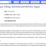 Chargé de Projet – Autonomisation Économique (Égypte)