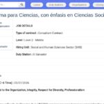 Consultor·a en Ciencias Sociales para UNESCO El Salvador