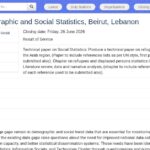 Consultant en statistiques démographiques et sociales – Beyrouth