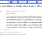 Photographe pour le Bureau du Coordonnateur Résident des Nations Unies
