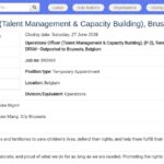 Operations Officer – Talent Management & Capacity Building