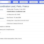 Coordinateur Retour Industriel et Analytique (ESA)