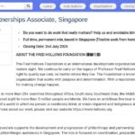 Chargé(e) Partenariats et Philanthropie – Singapour