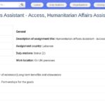Assistant aux Affaires Humanitaires – Accès, Beyrouth