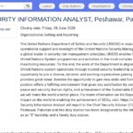 Analyste Associé en Sécurité de l&rsquo;Information – UNDSS