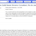 Consultant Sénior en Déchets Non-Urbains – PERS-RJ