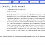 Spécialiste Qualité de l’Air – Brésil (Brasilia)