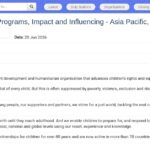 Responsable régional des programmes, impact et plaidoyer –