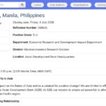 Analyste en Économie – Banque Asiatique de Développement