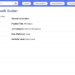 Stagiaire en Ressources Humaines (Juba, Soudan du Sud)
