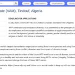 Chargé de Programme (Analyse de la Sécurité Alimentaire) –