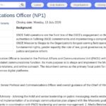 Chargé(e) de Communication National(e) – OSCE Skopje