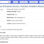 Senior Project Officer – Secteur Financier – Pakistan