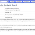 Spécialiste Senior du Secteur Financier – Bogotá