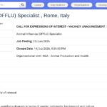 Spécialiste Influenza Animale (OFFLU) – Rome