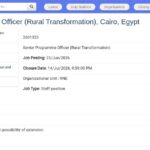 Responsable principal de programme – Transformation rurale
