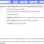 Chef de Section – Développement de Programmes et