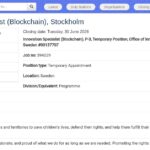 Spécialiste Innovation Blockchain – UNICEF Stockholm