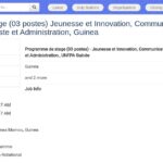 Stages UNFPA Guinée : Jeunesse, Communication et