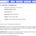 Assistant(e) Opérations – Transport, ADB Manille