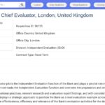 Directeur Général, Évaluateur en Chef (Londres)