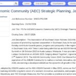 Chargé de Projet – Planification Stratégique AEC, Jakarta