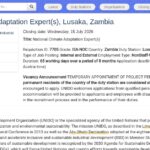 Expert national en adaptation climatique – Lusaka, Zambie
