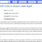Chef de Projet UZHF – Égypte (Le Caire ou Assiout)