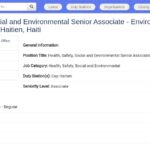 Senior Associate HSSE – Gestion Environnementale,