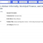 Conseiller Urbanisme et Migration – Informel, Finances