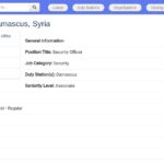 Security Officer – UNOPS Damascus