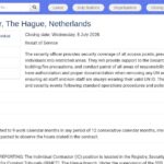 Agent de sécurité – Tribunal pénal international (La Haye)