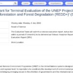 Consultant en évaluation finale du projet REDD+ (PNUE) –