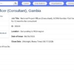 Consultant·e National·e de Projet – AICRM Gambie