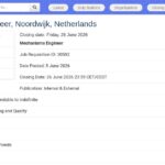 Ingénieur Mécanismes Spatiaux – Noordwijk