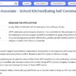 Senior Programme Associate – Construction de cantines
