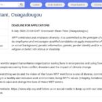 Consultant(e) Partenariats Stratégiques – WFP Burkina Faso