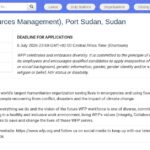 Gestionnaire des Ressources CBT (Port-Soudan)