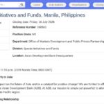 Directeur, Initiatives Spéciales et Fonds – ADB Manille