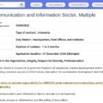 Stage – Secteur Communication et Information – UNESCO