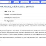 Chef de Projet SRH Alliance – Addis-Abeba