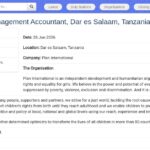 Comptable de Gestion – Bureau de Pays – Dar es Salaam