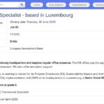 Senior Spécialiste Risques Sociaux – Luxembourg