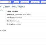 Chargé(e) de Partenariats et Liaison – Abuja