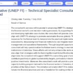 Consultant Technique – Finance et Biodiversité (Colombie)