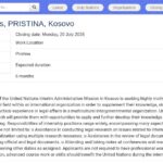 Stagiaire en affaires juridiques – MINUK, Pristina