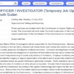 Chargé des droits humains / Enquêteur (2 postes) – Juba