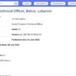 Chargé technique protection sociale – Beyrouth